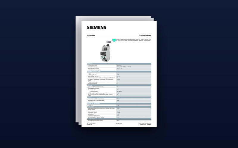 SENTRON ECPD Datenblatt